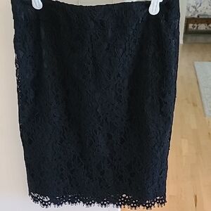Banana Republic Black Embellished Pencil Skirt